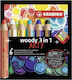 Stabilo Woody Arty 3in1 Coloured Pencils 6 Colours Plus Stabilo Sharpeners
