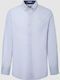 Peyton Long Sleeve Cotton Shirt in Narrow Fit White