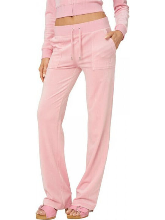 Juicy Couture Долнище на анцуг Камбанка Велур Р...