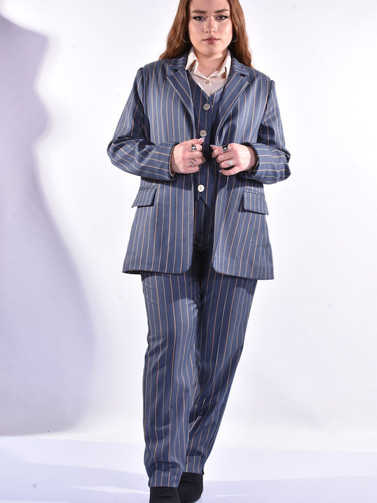 Women's Suit Striped Blue Paul Christophe 472422