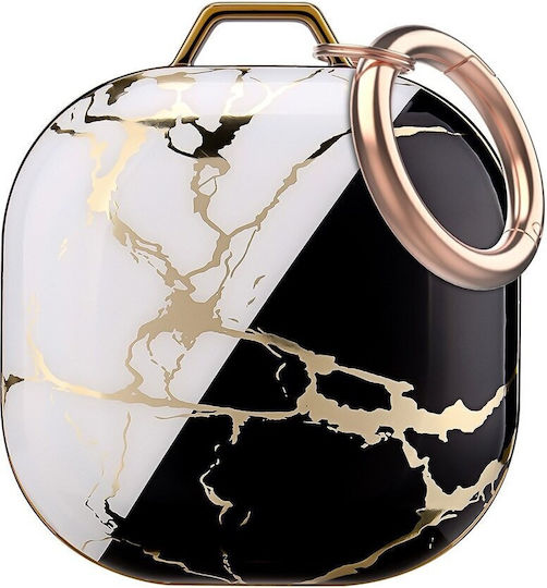 Θήκη Ακουστικών Galaxy Buds Pro Pro Live Μαύρη Λευκό Μάρμαρο