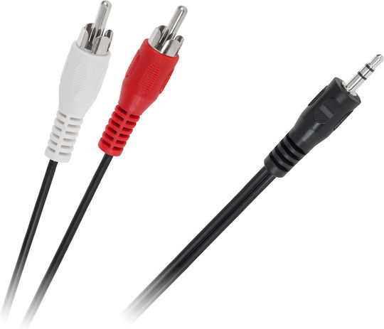 3,5mm Klinkenkabel 2x 3,5mm Stecker Schwarz 10m KPO2747-10