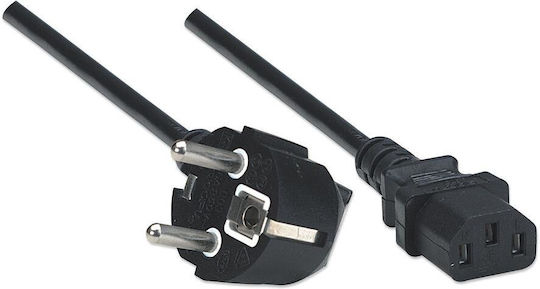 Manhattan Schuko / IEC C13 - Schuko / IEC C13 Cable 1.8m Μαύρο 300148