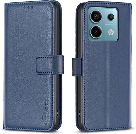 Binfen Wallet Case Δερματίνης Μπλε (Redmi Note 13 Pro 5G / Poco X6)