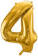 Party Deco Foil Balloon Number "4" 86 Cm Univer...