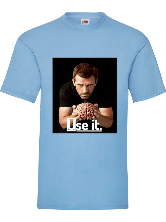Fruit of the Loom Dr House T-shirt Μπλε Βαμβακερό