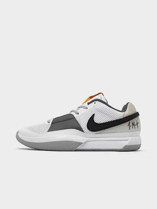 Nike Ja 1 Scăzut Pantofi de baschet White / Lt Smoke Grey / Black / Phantom