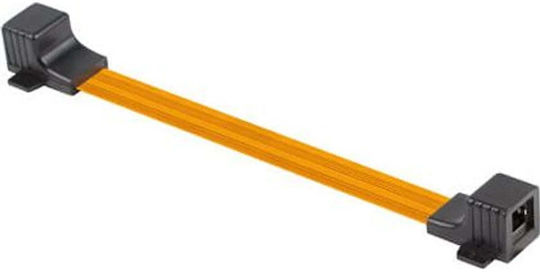 Lanberg Flat U/UTP Cat.5e (Gigabit) Network Cable Ethernet 0.17m Orange