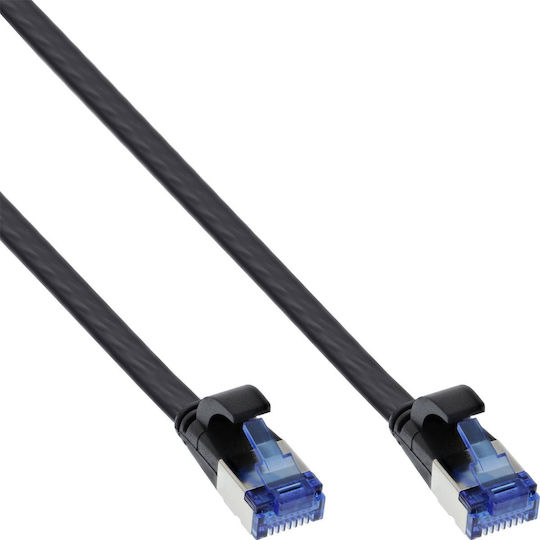 InLine Flat U/FTP (STP) Cat.6a (Gigabit) Καλώδιο Δικτύου Ethernet 0.3m Μαύρο