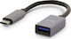 LMP Μετατροπέας USB-C male σε USB-C female Γκρι 1τμχ