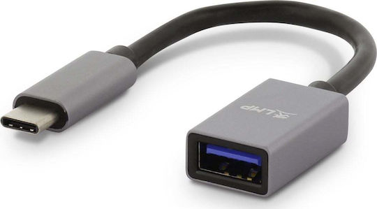 LMP Μετατροπέας USB-C male σε USB-C female Γκρι 1τμχ