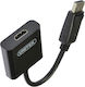 Unitek Μετατροπέας DisplayPort / HDMI male σε DisplayPort / HDMI female Λευκό 1τμχ Y-5118DA