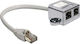 DeLock Μετατροπέας RJ-45 male σε RJ-45 female Γκρι 1τμχ 65177