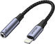 Unitek Μετατροπέας Lightning / 3.5mm male σε Lightning / 3.5mm female 1τμχ M1208A