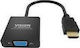 Vision Systems Конвертор HDMI / VGA мъжки към HDMI / VGA женски Черен 1бр