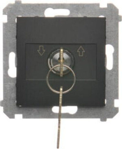 Kontakt-Simon Rotary Switch Key without Frame Black