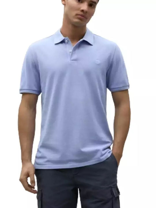 Ecoalf Men's Short Sleeve Blouse Polo Pacific Blue