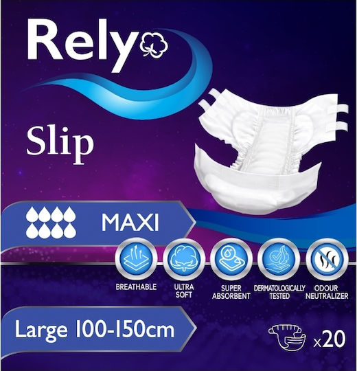 Rely Slip Maxi Πάνες Ακράτειας Large 20τμχ