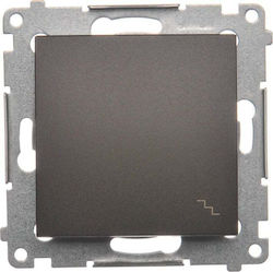 Kontakt-Simon Wall Switch Without Frame Brown