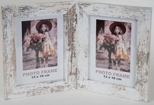 Fandy Κορνίζα Ξύλινη με Λευκό Πλαίσιο 13x18εκ.