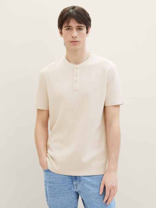 Tom Tailor Men's Short Sleeve T-shirt with Butt...