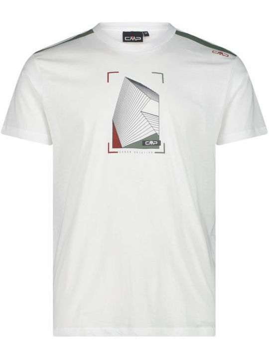 CMP T-shirt Bărbătesc cu Mânecă Scurtă bianco