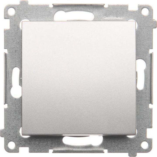 Kontakt-Simon Single Wall Switch Without Frame Gray