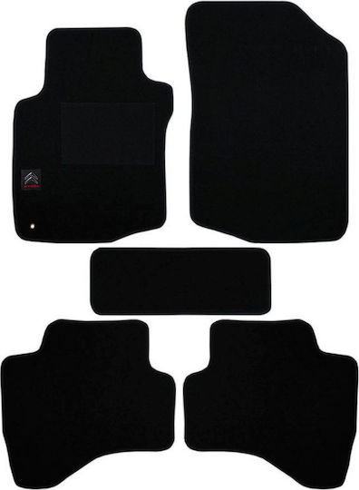 Autopataki Σετ Μπροστινά και Πίσω Πατάκια 5τμχ για Citroen C1 2005-2014 Μαύρα