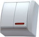Ospel Wall Switch Lighting Two-Way with Frame W...