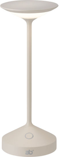 Abert Table Lamp LED with Beige Shade and Base