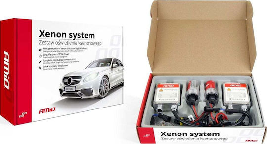 AMiO Xenon Σετ Φωτισμού Αυτοκινήτου H8 55W 12V 4300K Φυσικό Λευκό