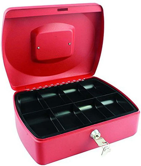 Q-Connect Cutie de Bani cu cheie WIKR-1012829 Roșu
