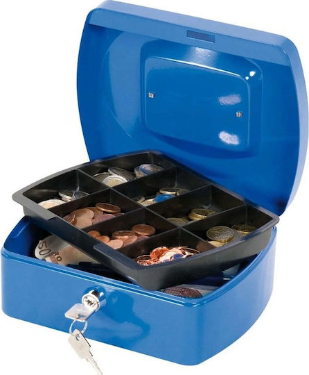 Q-Connect Kassenschrank mit Schloss KF02623 Blau