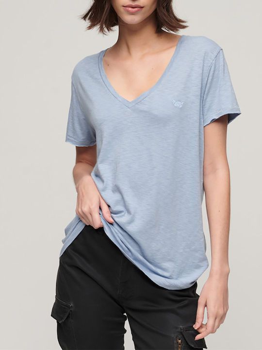 Superdry Γυναικείο T-shirt Lightblue