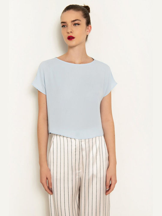 Toi&Moi Women's Blouse Short Sleeve Blue