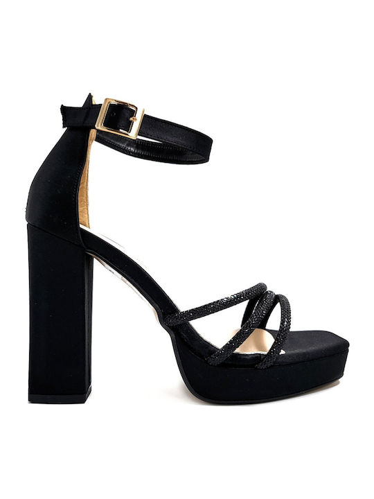 Beatris Sandals with Strass Black