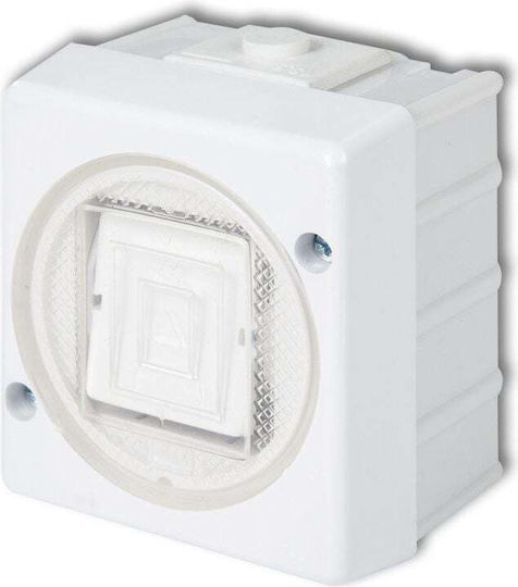 Karlik Waterproof Wall Switch Lighting One-Way with Frame White