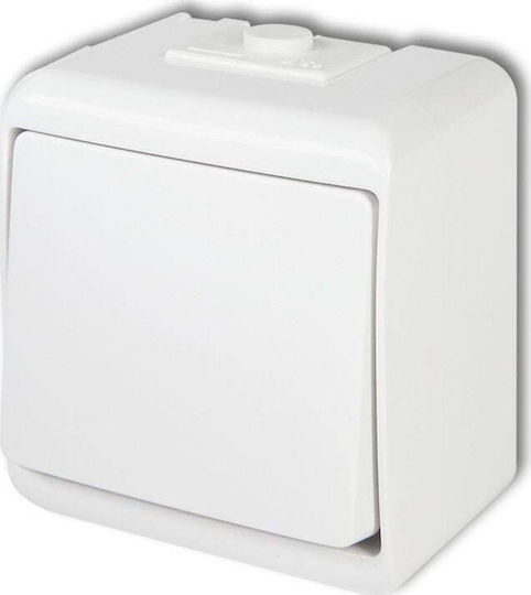 Karlik Waterproof Wall Switch Lighting One-Way with Frame White