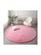 Strado Carpets Teppich Rund Zottelig Pink