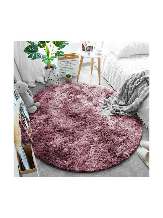 Strado Carpets Teppich Rund Zottelig Red