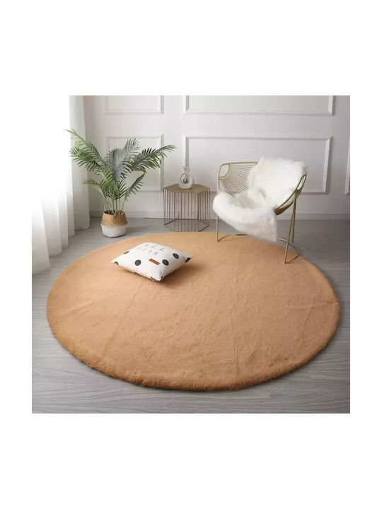 Strado Carpets Rug Round Beige