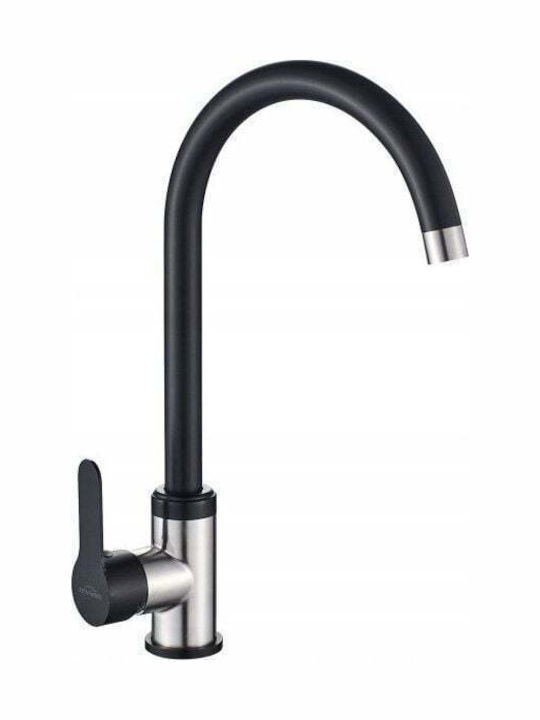 Invena Kitchen Faucet Counter Inox Black