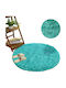 Strado Carpets Αντιολισθητικό Χαλί Στρογγυλό Shaggy Turquoise Φ120cm