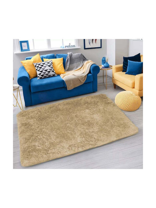 Strado Carpets Shaggy Rectangular Rug Cappuccin...