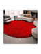 Strado Carpets Rug Round Shaggy Light Red