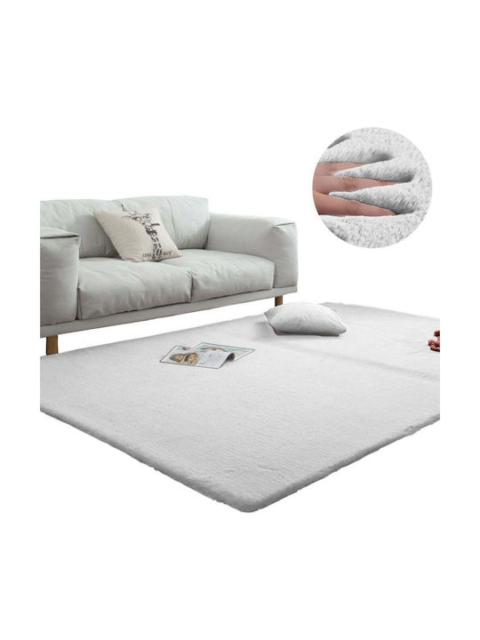 Strado Carpets Anti-slip Rug Rectangular White