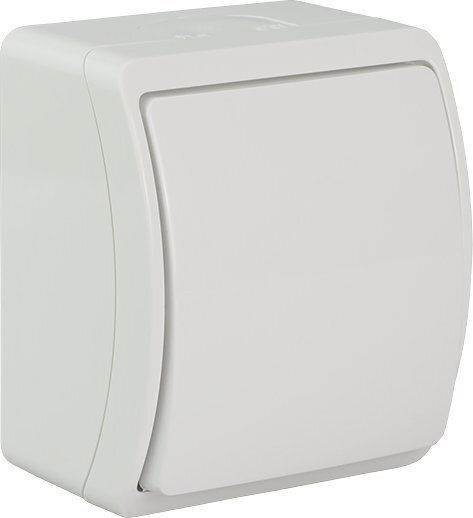 Elektro Plast Waterproof Wall Switch Lighting One-Way with Frame White