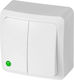 Elektro Plast Wall Switch Lighting Two-Way with Frame White