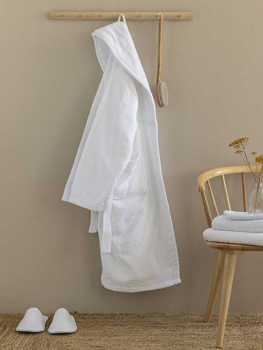 Palamaiki Hooded Bathrobe White