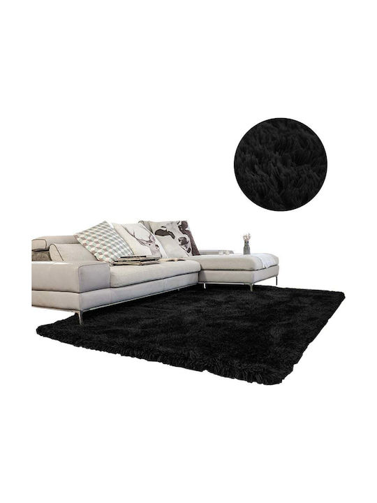 Strado Rutschfest Zottelig Synthetisch,Polyester/Cotton/Leather Black